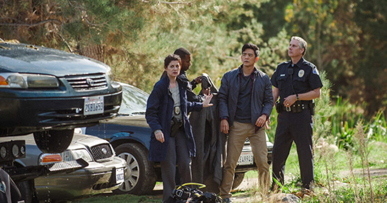 Searching 03debra messing left und john cho second from right